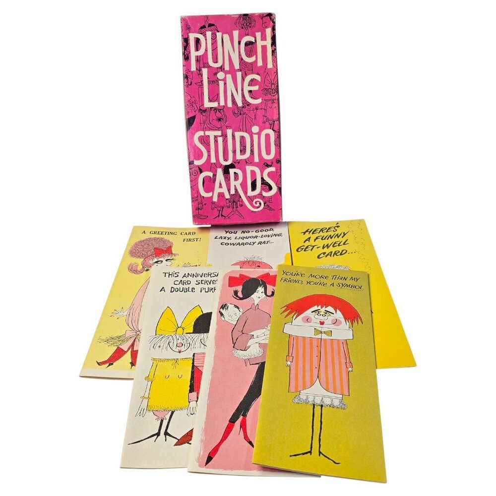 Vintage Greeting Cards Good Housekeeping Retro Punch Line Studio Cards Set of 6